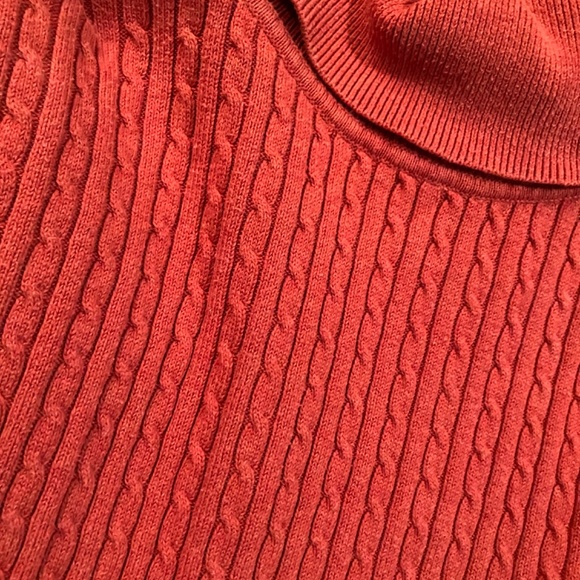 Lot of 3 Croft & Barrow Sweater Button Down Shirt Cardigan Brick Red - Picture 3 of 11